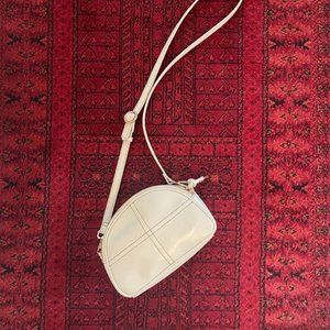 NWOT Topshop Ivory, Double-Compartment, Double Zip, Shoulder Bag